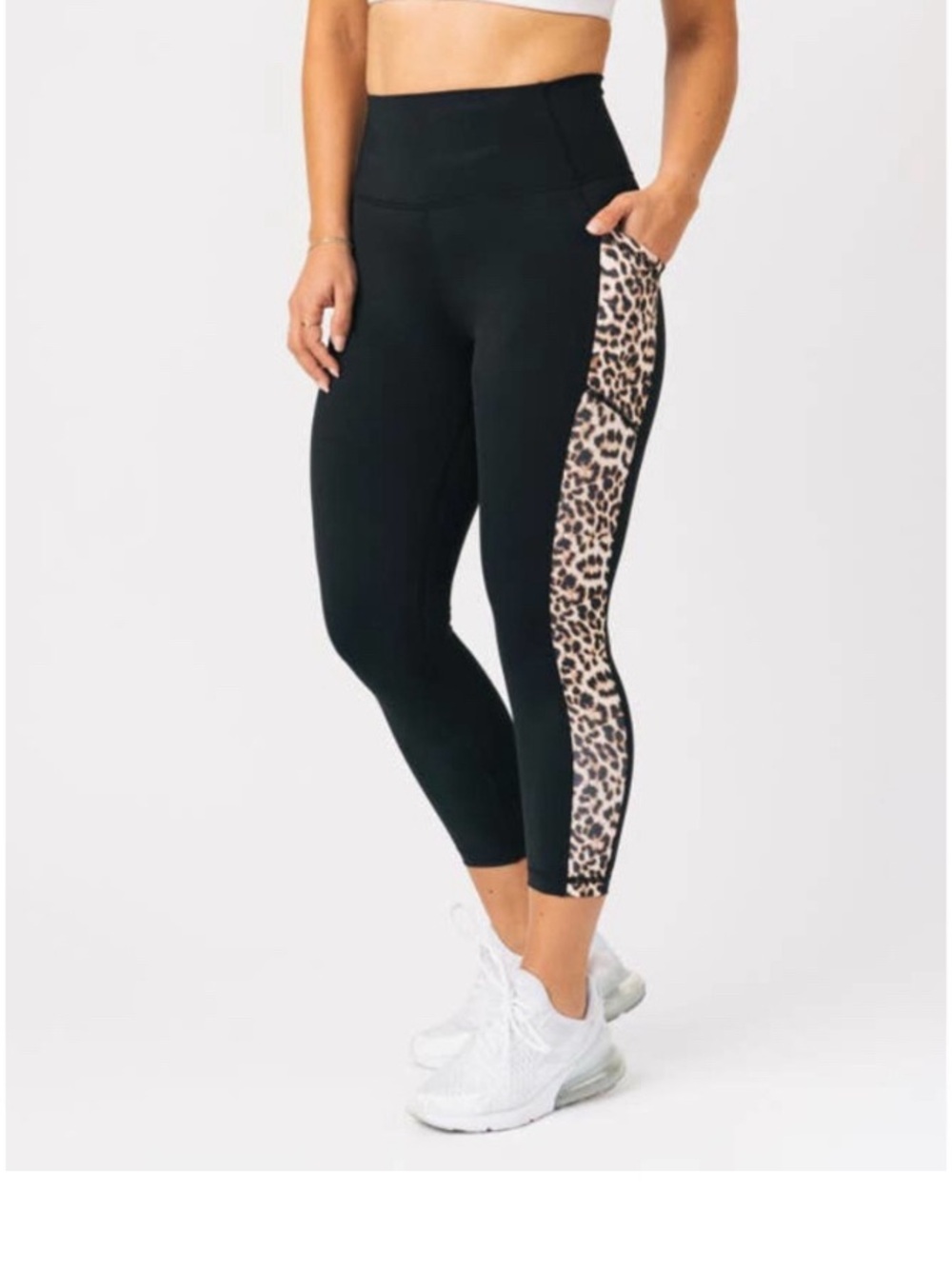 Zyia Active Brilliant Hi Rise legging Crop workout athleisure yoga 6-8